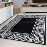 Parma Black/Zwart Vloerkleed Laagpolig Tapijt