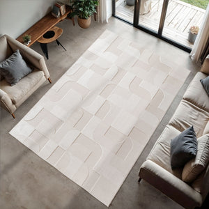 Doha 1651 Simply Crème Japandi Modern Design Vloerkleed Indoor/Outdoor Tapijt