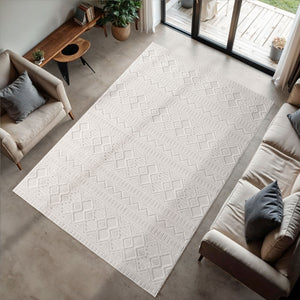 Doha 1652 Simply Crème Japandi Modern Design Vloerkleed Indoor/Outdoor Tapijt