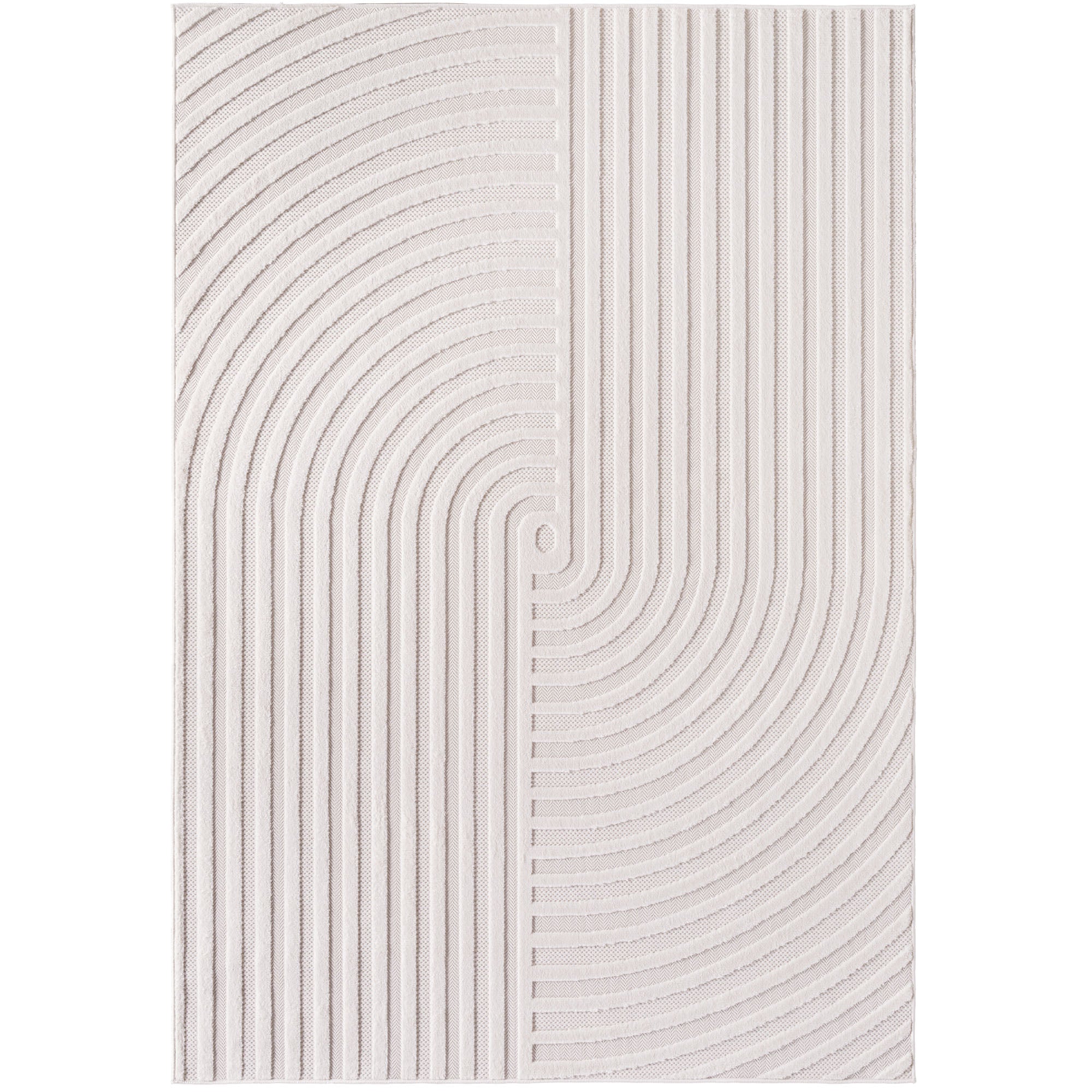 Doha 1658 Simply Crème Japandi Modern Design Vloerkleed Indoor/Outdoor Tapijt