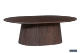 Salontafel 'Miguel' 120 cm Ovaal Mango hout Donkerbruin