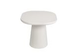 Salontafel 'Tavira' 55 cm Ovaal Cement Wit