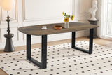 Tafel 'Tommy' 220x100 cm Deens Ovaal U-Poot Mango hout Tabaco