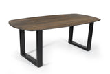 Tafel 'Tommy' 220x100 cm Deens Ovaal U-Poot Mango hout Tabaco