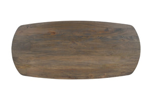 Tafel 'Tommy' 220x100 cm Deens Ovaal U-Poot Mango hout Tabaco