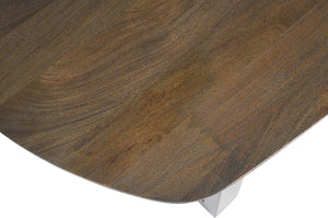 Tafel 'Tommy' 220x100 cm Deens Ovaal U-Poot Mango hout Tabaco
