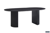 Tafel 'Lagos' 200 cm Ovaal Decor Donkerbruin