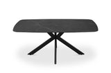 Tafel 'Apollo' 180 cm Deens Ovaal Steen Zwart