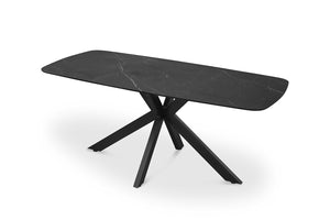 Tafel 'Apollo' 180 cm Deens Ovaal Steen Zwart