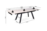 Uitschuifbare tafel 'Hera' 160-240 cm Rechthoekig Steen Wit
