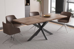 Uitschuifbare tafel 'Kos' 160-200 cm Donkerbruin