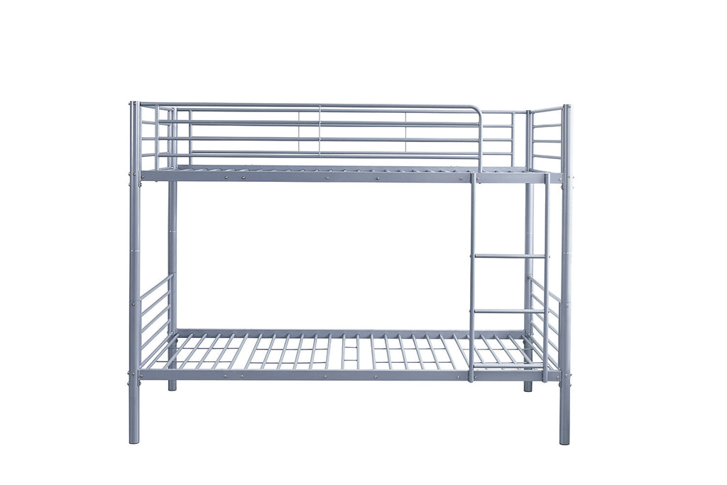 Stapelbed 'Sammy' 90x200 Splitsbaar Metaal Lichtgrijs