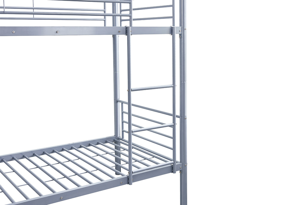 Stapelbed 'Sammy' 90x200 Splitsbaar Metaal Lichtgrijs