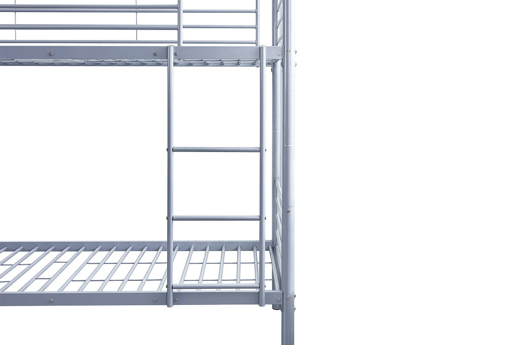 Stapelbed 'Sammy' 90x200 Splitsbaar Metaal Lichtgrijs