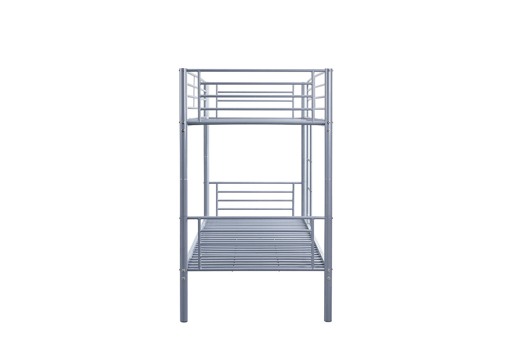 Stapelbed 'Sammy' 90x200 Splitsbaar Metaal Lichtgrijs