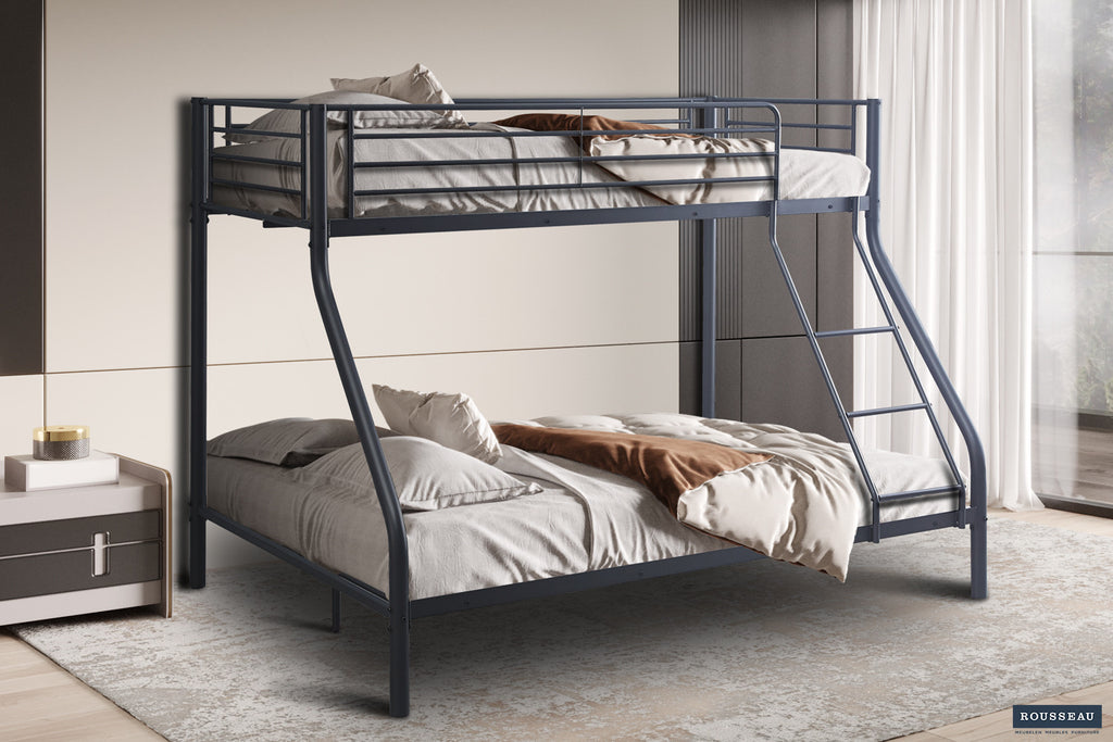 Stapelbed 'Trio' metaal140/90x200 Donkergrijs